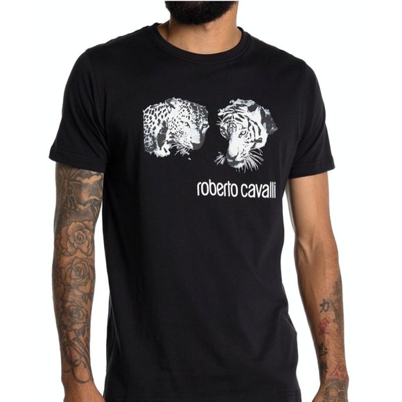 NWT Roberto Cavalli Big Cat Logo T-Shirt $290 - Picture 1 of 3